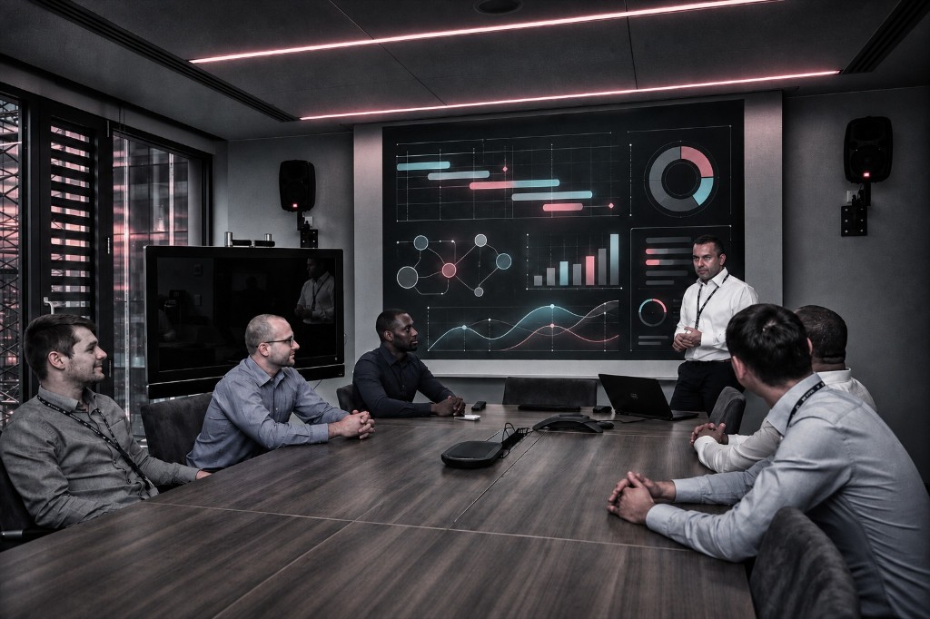 Réunion de pilotage d’un projet informatique